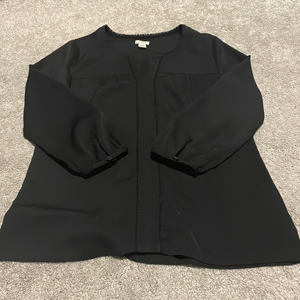 Black blouse that is too small for me!